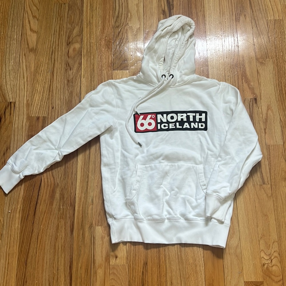 66 North Iceland White Hoodie
